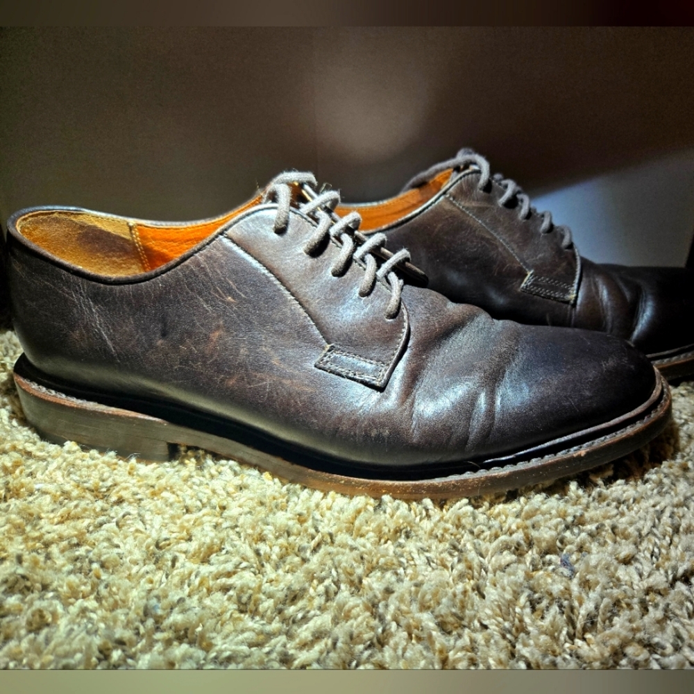Frye Jones Derby-Blucher Shoes, Chocolate Brown, 10 D